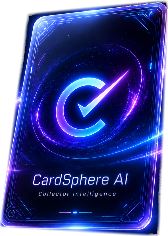Floating CardSphere AI cosmic card visual